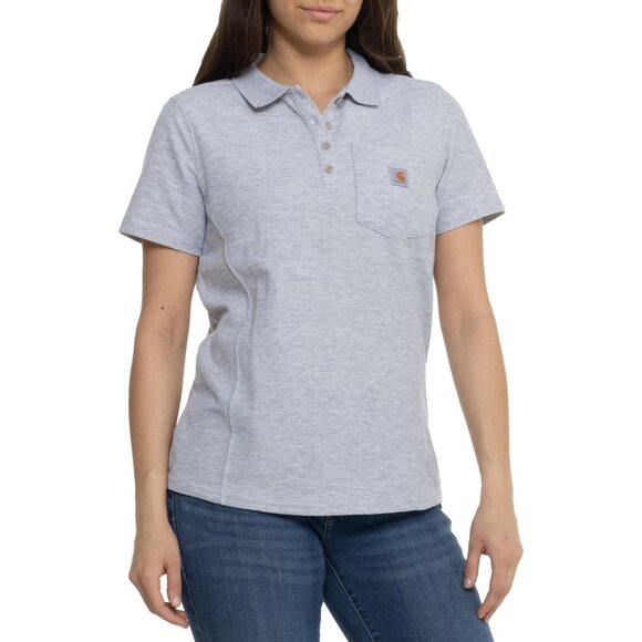 NEW Carhartt 104229 Contractor’s womens Work Pocket Polo Shirt - Short 253 - Picture 1 of 5